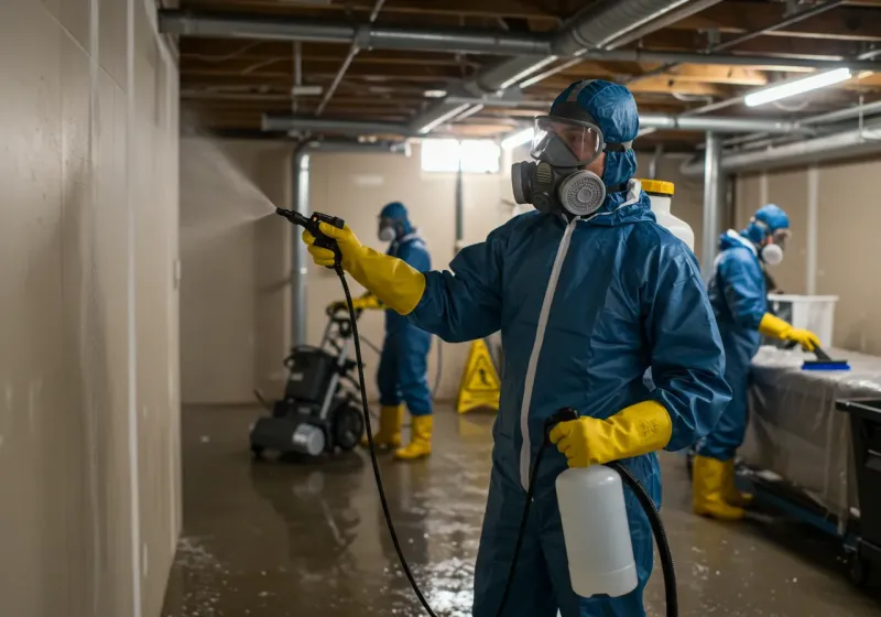 Basement Sanitization and Antimicrobial Treatment process in Rockville, IN