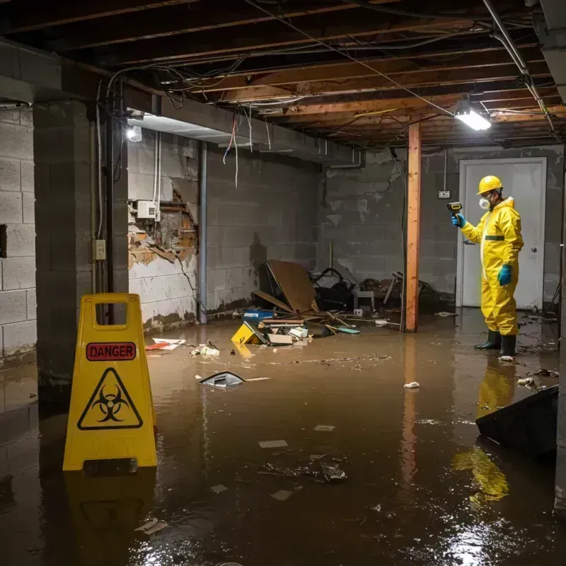 Flooded Basement Electrical Hazard in Rockville, IN Property